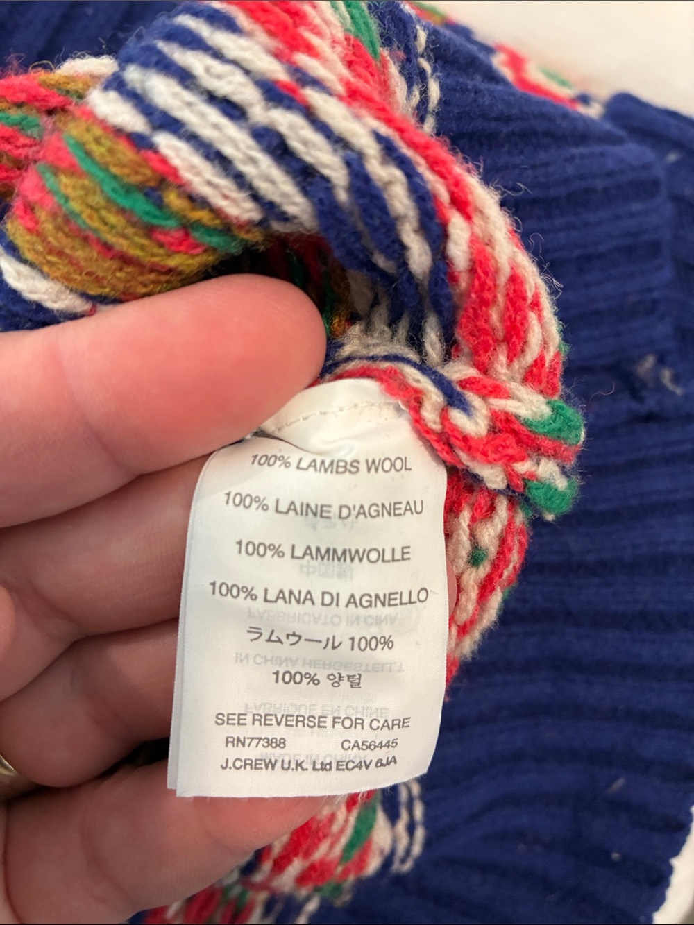 JCrew—women’s Patterned Navy Fair Isle Sweater - Picture 5 of 5